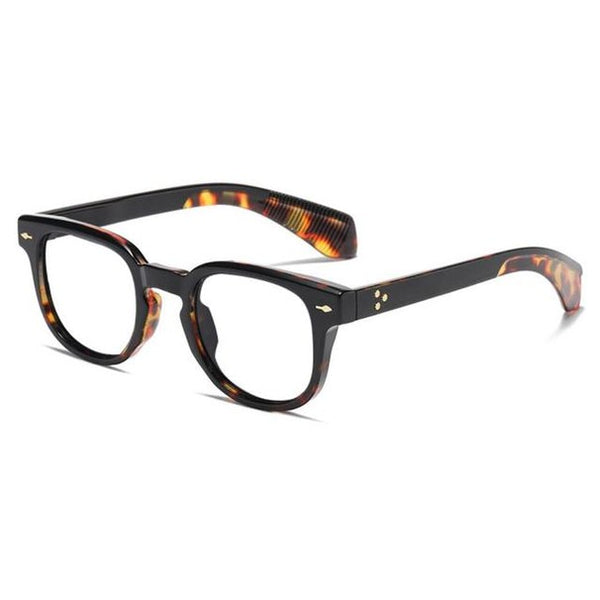 Bruce Vintage Rivet Square Glasses Frame