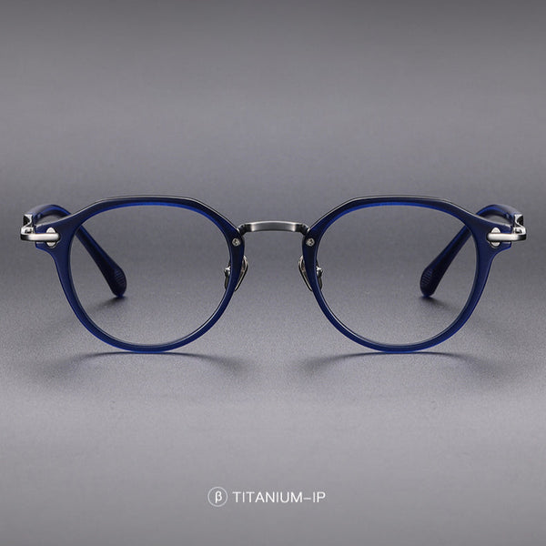 Mora Retro Polygon Acetate Glasses Frame