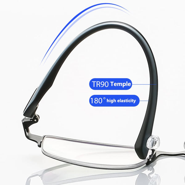 FASHION TITANIUM ULTRA-LIGHT SHOCKPROOF IMPACT-RESISTANT TRANSFORMATIVE READING GLASSES