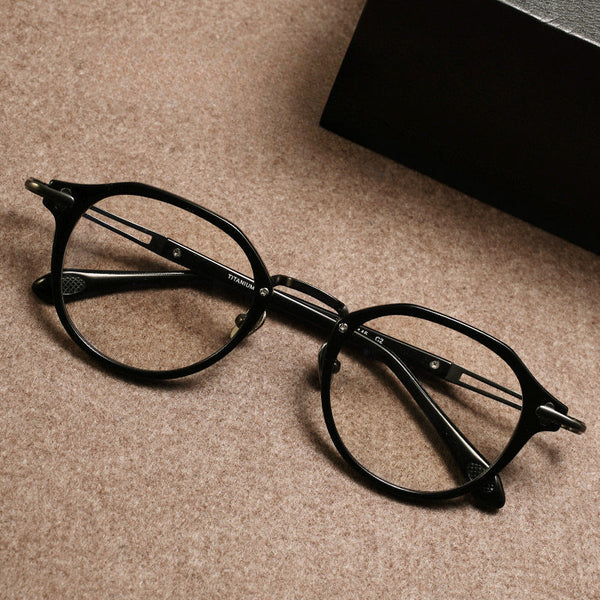 Mora Retro Polygon Acetate Glasses Frame