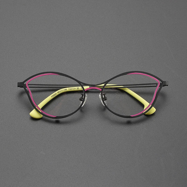 Jeanie Cat Eyes Titanium Glasses Frame