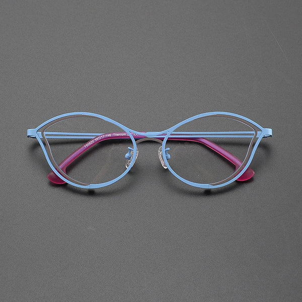 Jeanie Cat Eyes Titanium Glasses Frame