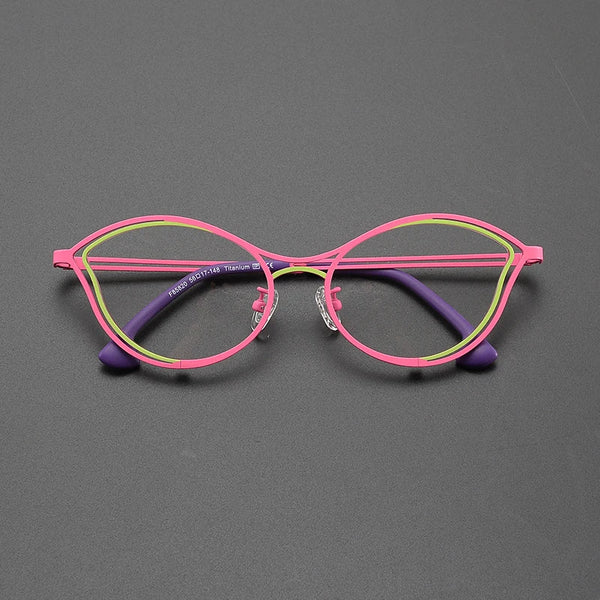 Jeanie Cat Eyes Titanium Glasses Frame