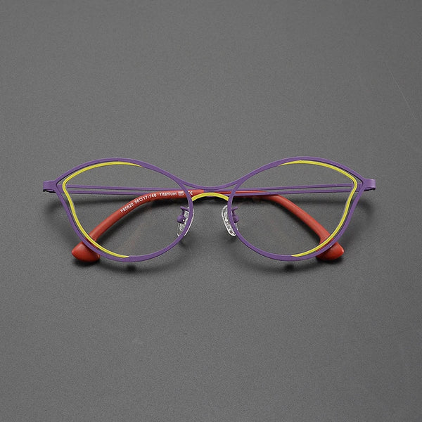 Jeanie Cat Eyes Titanium Glasses Frame