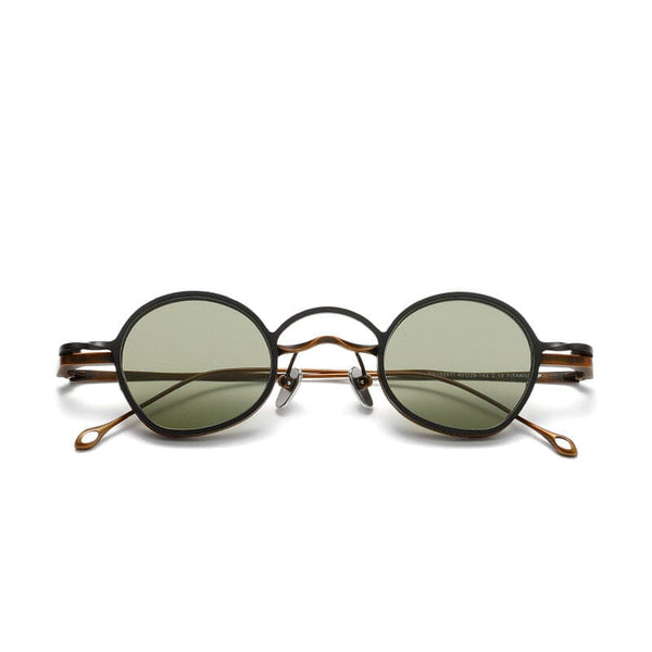 Tims Round Titanium Glasses Frame With Magnetic Sunglasses Clips