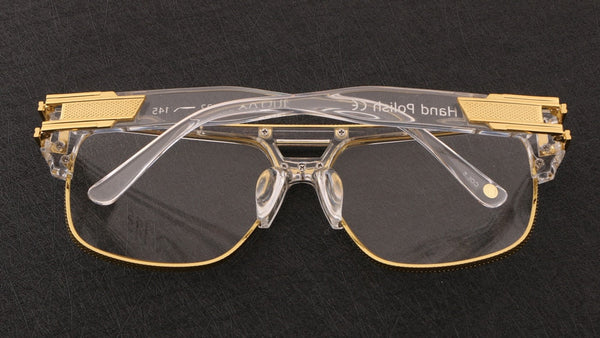 Ken Oversized Luxury Squre Metal Eye Glasses Frame