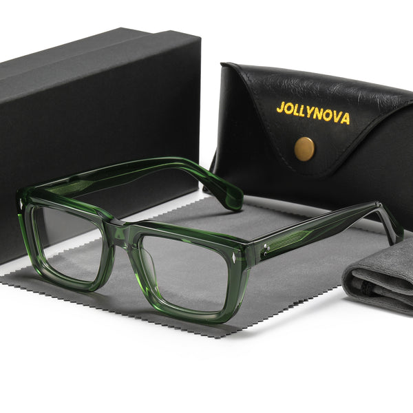 Majeed Retro Rectangle Acetate Glasses Frame