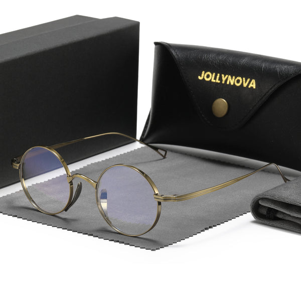 Monroe Titanium Round Glasses Frame