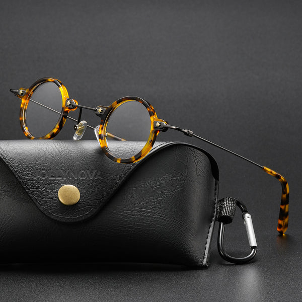 Tatsuo Retro Small Round Acetate Eyeglasses