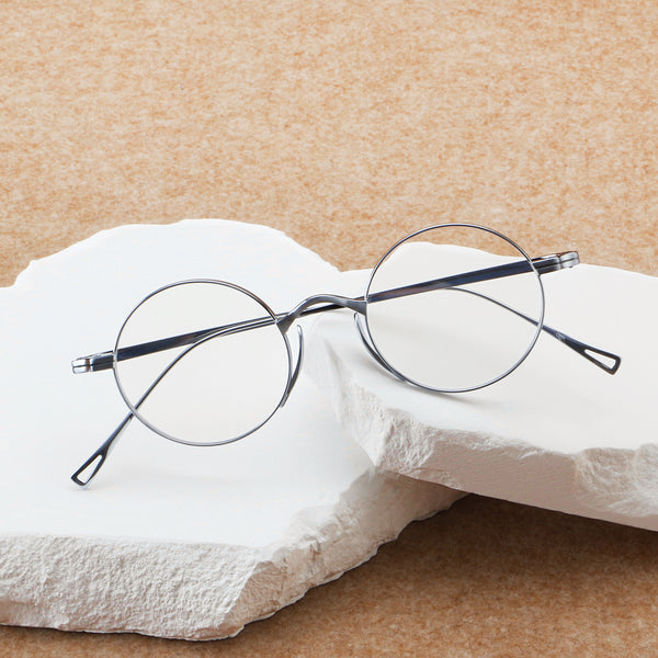 Monroe Titanium Round Glasses Frame
