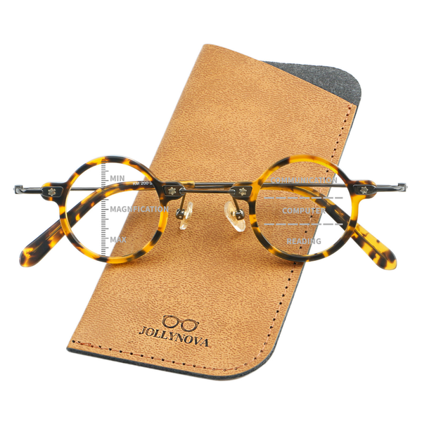 Tatsuo Retro Small Round Acetate Eyeglasses