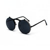 Vintage Steampunk Flip Sunglasses Retro Round Metal Frame Sun Glasses for Men Women Brand Designer Circle Glasses