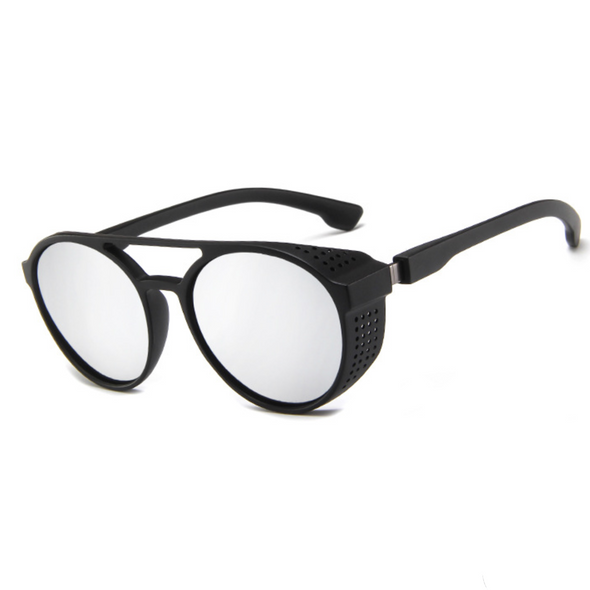 Men's Retro Round Polarized Steampunk Sunglasses HSQT209