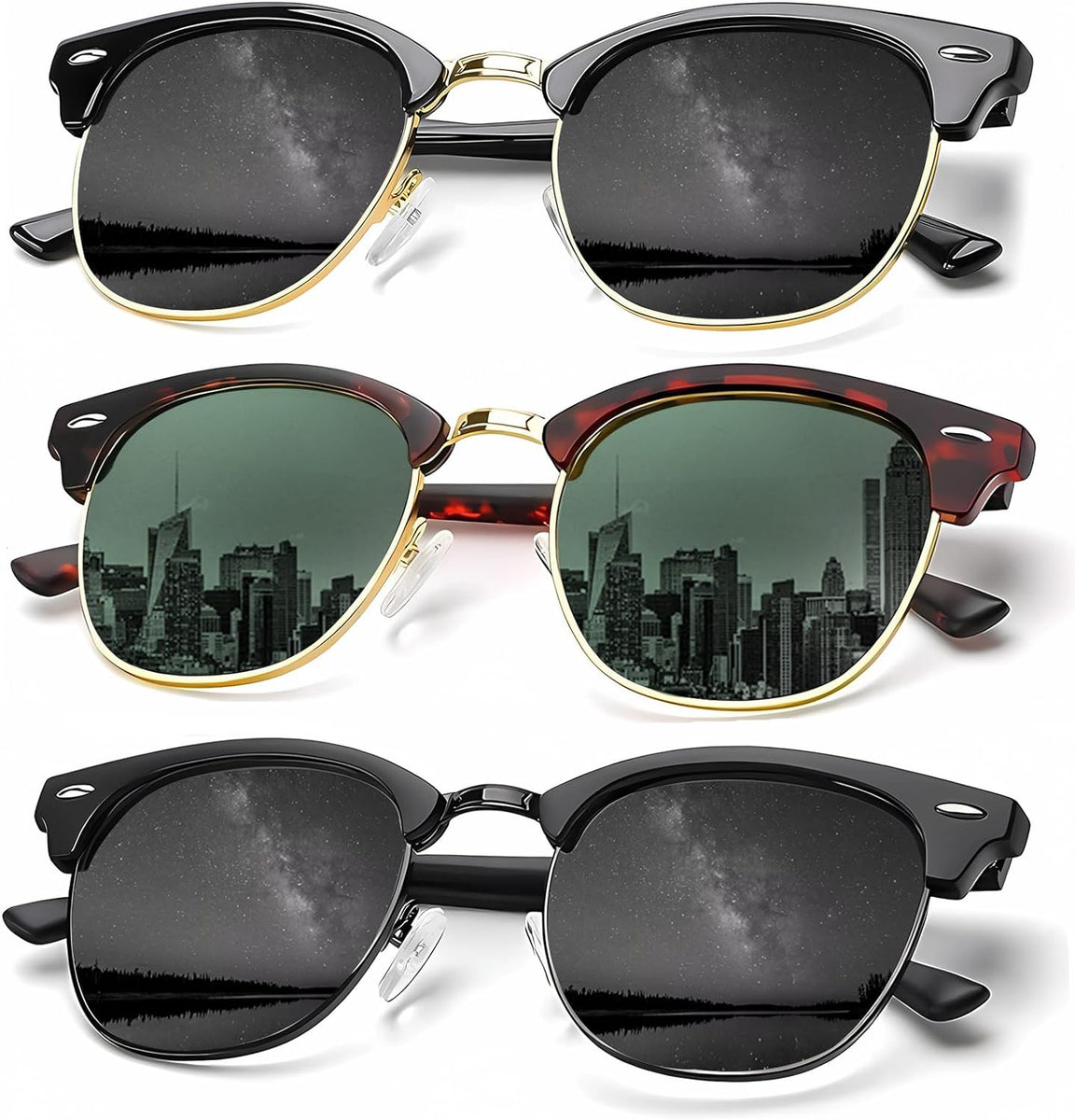 KALIYADI Sunglasses Men Polarized Sunglasses for Men Women Unisex Semi