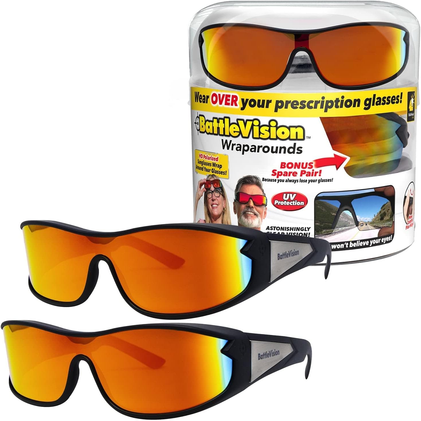 Wrap Arounds HD Polarized Sunglasses As Seen On TV Fits Over Your Pr Jollynova
