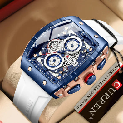 JOLLYNOVA Top Brand Men's Watches Luxury Square Quartz Wristwatch  Waterproof Luminous Chronograph Watch for Men Date Clock