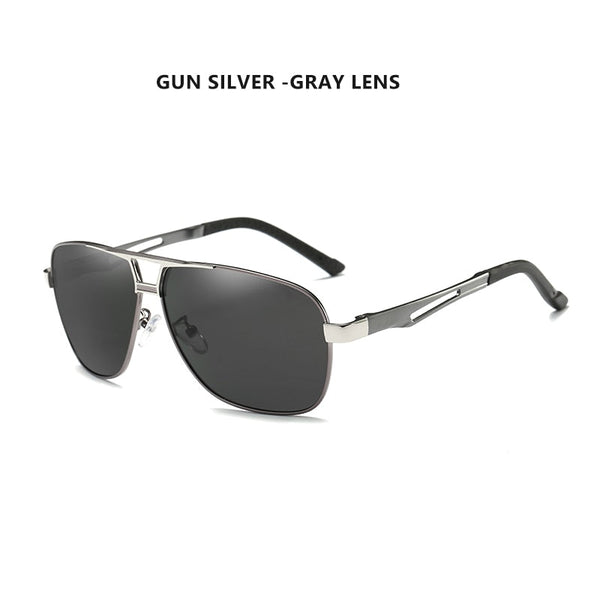 Aluminum Magnesium Square Polarized  Photochromic Sunglasses Men Sun Glasses Military Safety Driving