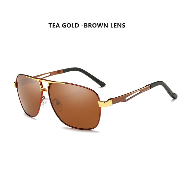 Aluminum Magnesium Square Polarized  Photochromic Sunglasses Men Sun Glasses Military Safety Driving