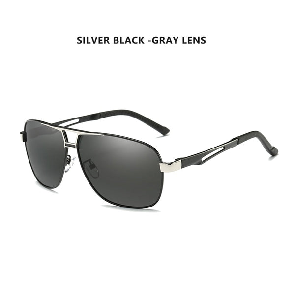 Aluminum Magnesium Square Polarized  Photochromic Sunglasses Men Sun Glasses Military Safety Driving