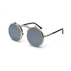 Vintage Steampunk Flip Sunglasses Retro Round Metal Frame Sun Glasses for Men Women Brand Designer Circle Glasses