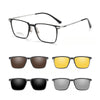 5-in-1 Titanium Glasses Frame With Magnetic Sunglasses Clips