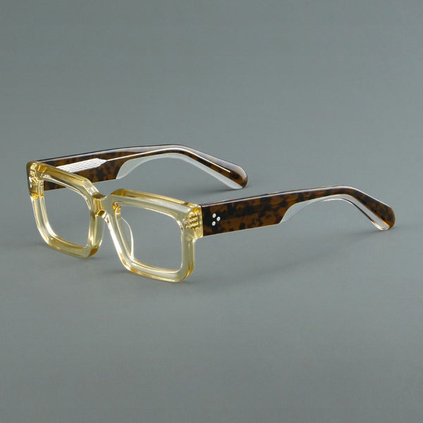 Monk Retro Rectangle Acetate Glasses Frame