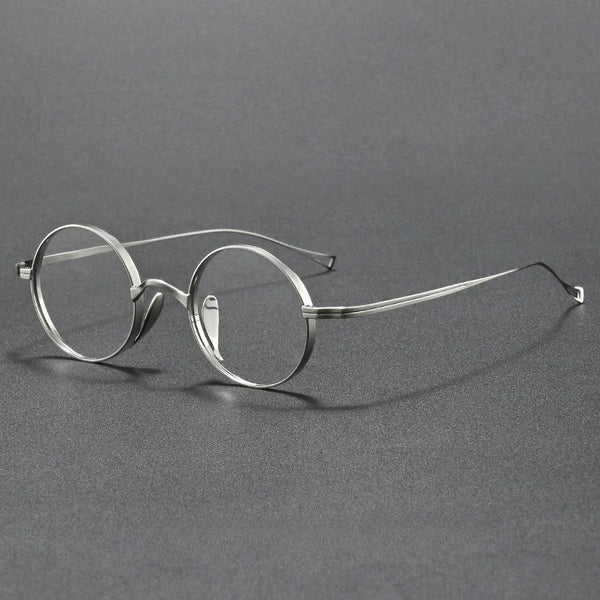 Monroe Titanium Round Glasses Frame