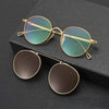 Jaklin Titanium Vintage Eyeglasses Frame With Sunglasses Clips