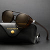 Men's Retro Round Polarized Steampunk Sunglasses HSQT209-1