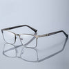 MEN'S HALF-FRAME SQUARE ANTI-BLUE LIGHT READING GLASSES