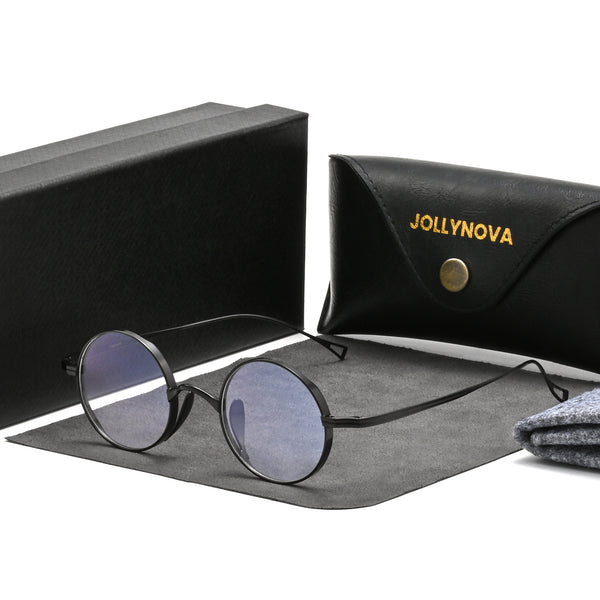 Monroe Titanium Round Glasses Frame