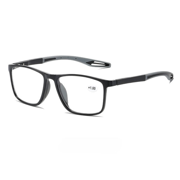 Sports TR Square Frame Ultra-Light Anti-Blue Light Multi-Focus Photochromic Reading Glasses