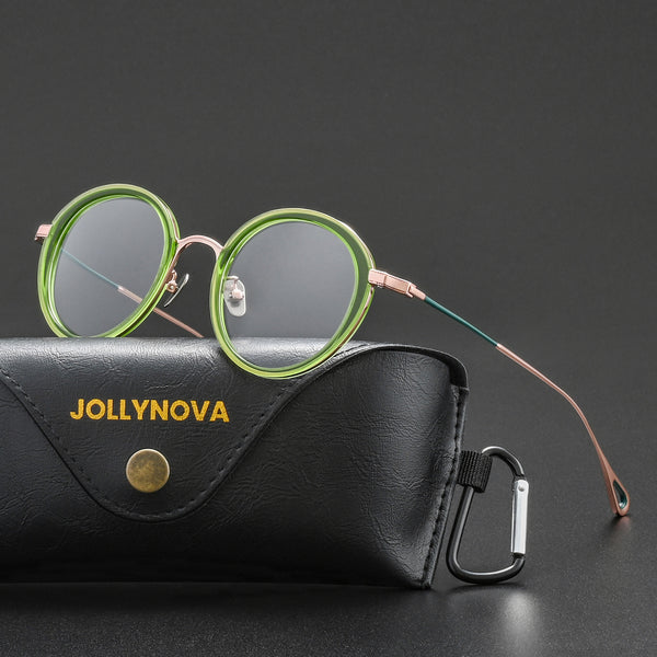 Iryna Retro Round Titanium Eyeglasses Frame