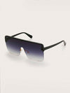 1pair Flat Top Shield Fashion Glasses Y2k Glasses UV Protection Sunglasses Street