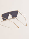 1pc Ladies' Fashionable Square Frame Sunglasses Suitable For Daily Wear