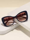 1pair Faux Pearl Decor Cat Eye Sunglasses Summer Beach Travel Accessory