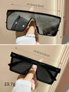 1pair Women One Piece Lens Design Casual Fashion Glasses, For Riding