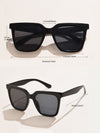 1pc Fashionable Women's Plastic Oversized Square Sunglasses, Suitable For Daily Wear, Vacation