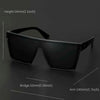 1pc Women's European And American Style Fashionable Black Sunglasses, Outdoor Sports Eyewear With Large Frame
