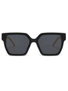 1pc Women's Plastic Frame Square Black Sunglasses Suitable For Daily Wear