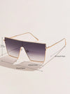 1pc Ladies' Fashionable Square Frame Sunglasses Suitable For Daily Wear