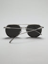 1pc Men's Metal Aviator Frame Casual Sunglasses With Decorative Brow Bar