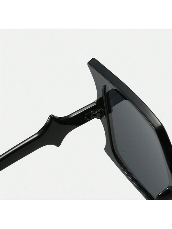1pc New Square Pc Sunglasses Personality Four-Pointed Star Large Frame Rectangular Fashionable Internet Celebrity Female Sunglasses
