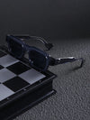 1pc Men's Vintage Plastic Geometric Square Flat Top Sun Shades For Tour, Outdoor & Holiday Decoration Sunglasses
