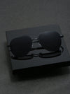 1pc Men's Metal Frame Oval-Shaped And Versatile Fashionable Sunglasses, Perfect For Outdoor Sun Protection