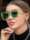 Y2K Oversized Sunglasses Men And Women Vintage Fashion Classic Decoration Outdoor Travel Beach Vacation UV Protection Glasses