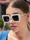 Y2K Oversized Sunglasses Men And Women Vintage Fashion Classic Decoration Outdoor Travel Beach Vacation UV Protection Glasses