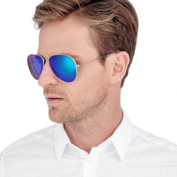 1 Pc Top Bar Aviator Fashion Sunglasses For Women Men Drivers Mirrored UV400 Sun Shades For Driving Summer Beach Travel