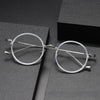 Violet Titanium Vintage Round Eyeglasses Frame