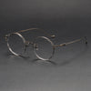 Violet Titanium Vintage Round Eyeglasses Frame